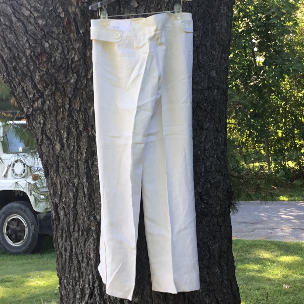 E5) women’s brand new cream colored LOFT pants